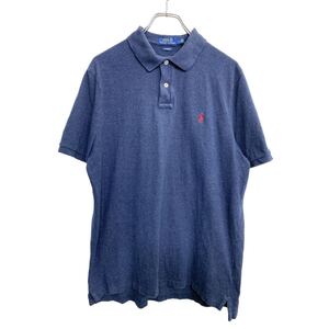 POLO RALPH LAUREN 半袖ポロシャツ Lサイズ ポロラルフローレン クラシックフィット ネイビー 古着卸 アメリカ仕入 t2408-3462