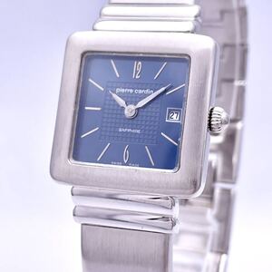 pierre cardin ピエールカルダン 1800667 腕時計 ウォッチ クォーツ quartz デイト SWISS MADE スイス製 銀 シルバー 青盤面 P1030