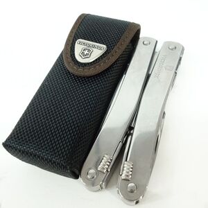 117 VICTORINOX/ビクトリノックス スイスツール スピリットX ケース付 マルチツール 十徳ナイフ キャンプ アウトドア ※中古