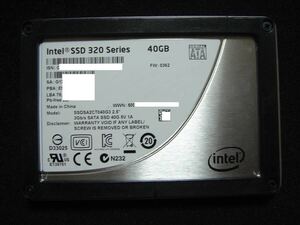 ((使用時間0時・1個限定！)) intel SSD 320 Series 40GB 2.5inch SSDSA2CT040G3 SATA