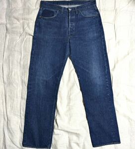 濃紺 70s Levis501 66前期 33×33 リーバイス オリジナル ビンテージ / BIGEビッグE 501XX 502 505 大戦 片面 革パッチ