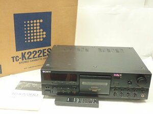 SONY ソニー 3ヘッドシングルカセットデッキ TC-K222ESJ 元箱/リモコン/説明書付き ¶ 6EBD0-1