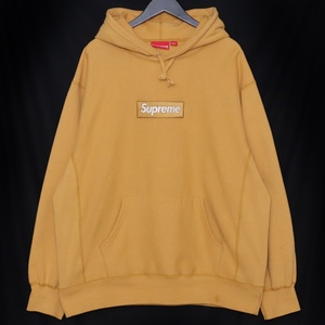 SUPREME Box Logo Hooded Sweatshirt Lサイズ マスタード シュプリーム ボックスロゴスウェットパーカー フーディー 21aw