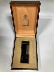 ★【ジャンク品・着火未確認】dunhill ダンヒル　ガスライター 金 ラメ × ブラック × ゴールド / ローラー式 / 火花のみ確認済み