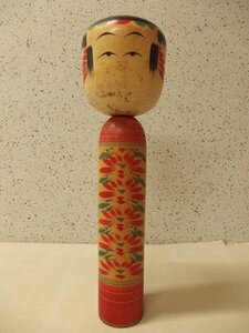 0330371s【作田栄一作 遠刈田系 伝統 こけし】置物/工芸品/木工/H54.5cm程/中古品