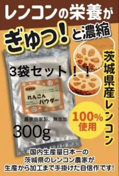 レンコンパウダー 100g×3袋【茨城県産】