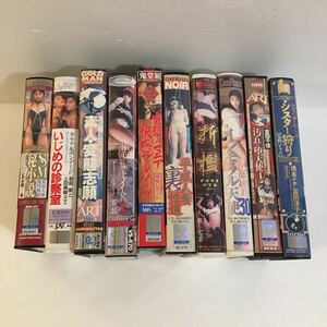 ジャンク品 アダルトVHS 10本 レンタル落ち/ 零忍 工藤綾美 倉田千佳 君島愛 樹若菜 明智伝鬼 sm 緊縛 などAV ビデオテープ レトロ エロ#1