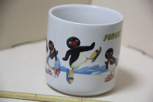 傷有 陶器製 ピングー マグカップ by Bully ドイツ EDITOY 検索 1990 PINGU マグ コップ ブリー キャラクター グッズ