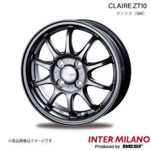 INTER MILANO/インターミラノ CLAIRE ZT10 シャトル GK/GP系 ホイール 1本【16×6.0J 4-100 INSET50 ガンメタ】