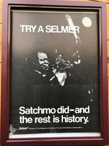 ☆ 1970年代 Selmer Louis Armstrong トランペット オリジナル広告 ルイ・アームストロング・サッチモ ☆