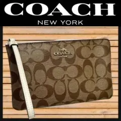 コーチ COACH シグネチャー ポーチ レディース リストレット 小物入れ