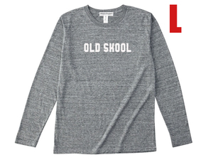 スーパー蓄光 OLD SKOOL L/S T-shirt GRAY L/ロンtee長袖vans gingerヴァンズジンジャーホンダカワサキヤマハスズキ暗闇で光る新品60s70s