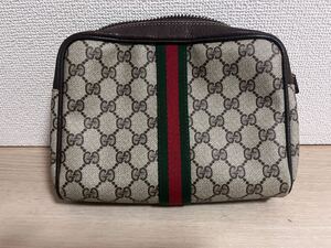 GUCCI グッチ　バッグ　セカンドバッグ　クラッチ　 シェリーライン GG柄 ヴィンテージ オールドグッチ　ジャンク