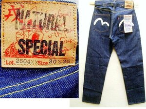 即決[W30]未使用品 初期 EVISU 2504XX NATURAL SPECIAL 天然藍 ナチュラル スペシャル ビンテージ エヴィス リジッドデニム パンツ■5780