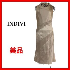 INDIVI　インディヴィ　ドレス　ワンピース　ノースリーブ　B704