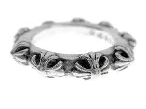 クロムハーツ CHROME HEARTS 【 CROSS BAND 】 CH クロス バンド シルバー リング　36736