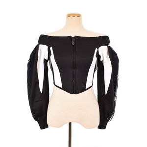 BURBERRY LONDON ENGLAND Jersey Off Shoulder Corset Top ジャージ オフショルダー コルセット 変形デザイン ジャケット ブルゾン 4562553