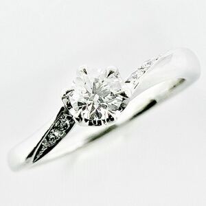 【新品仕上げ済み】ヨンドシー　4℃ リング 指輪 ダイヤモンド PT950 0.152ct 10号　3.33g