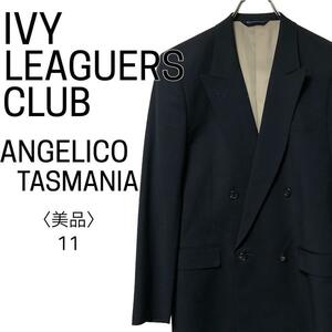 2205-P-301 IVYLEAGUERS CLUB アイビーリーグクラブ ANGELICO ジャケット 黒 ウール100% TASMANIA 上品 高品質 高級感 オシャレ メンズ