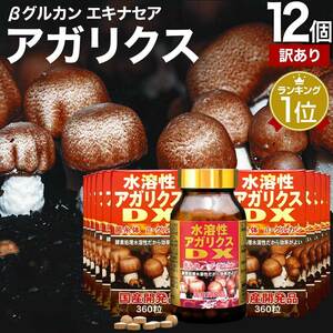 訳あり サプリ アガリクス アウトレット 360粒*12個セット 約360日分 賞味期限2024年11月以降 送料無料 宅配便