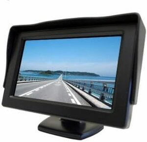 4.3インチ 【ノーブランド品】2系統の映像入力 12V車用 ミニオンダッシュ液晶モニター 4.3インチ バック切替可能