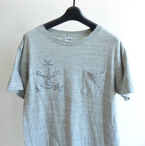 東洋 CHESWICK ポケT Tシャツ ポケット 杢グレー USA ワッペン size M