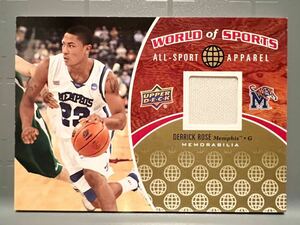 超絶レア メンフィス大 Jersey 10 Upper Deck Derrick Rose デリック・ローズ NBA Panini バスケ ユニフォーム ブルズ Knicks MVP All-star