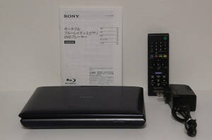 【即決・送料無料】SONY BDP-SX910 高精細9V型ワイド液晶 ポータブル BD／DVDプレーヤー 専用リモコン(RMT-B113J) ACアダプタ(AC-FX198)付