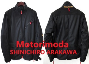 Motorimoda×SHINICHIRO ARAKAWA モトリモーダ×シンイチロウアラカワ セミロング丈　メッシュ ライディング ジャケット/ライダース/黒/LL