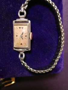 ヴィンテージ Tiffany & Co.プラチナ 手巻きレディース　腕時計