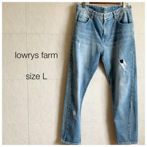 lowrys farm デニムパンツ ダメージ　617