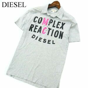 DIESEL ディーゼル 春夏 COMPLEX REACTION★ 半袖 ポロシャツ Sz.S　メンズ グレー　A2T08578_7#A