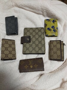 グッチ　GUCCI　ルイヴィトン　LOUISVUITTON　キーケース　手帳ケース　シマライン　モノグラム　セット