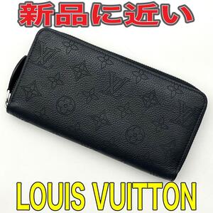 ☆新型・ICチップ☆ ルイヴィトン LOUIS VUITTON 長財布 マヒナ 黒 ジッピーウォレット ラウンドファスナー 本物 ユニセックス 男女兼用