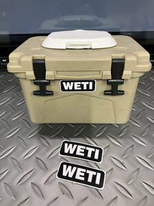 [YETI]では無いです[WETI]ステッカー2枚　セリアのケース用に