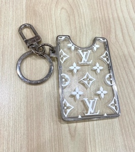 LV ルイヴィトン LOUIS VUITTON ポルトクレ プリズムアイディ－ ID キーリング プレキシガラス×金属素材 クリア×白×シルバー M69299