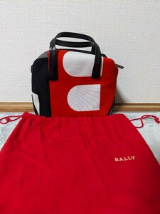 【新品未使用】【バッグ】BALLY バリー ハンドバッグ トートバッグ キャンバス レザー ブラック グレー レッド ホワイト 