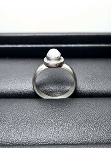 k【1円スタート】GEORG JENSEN ジョージジェンセン シルバー925 リング 指輪 ムーンストーン 約4.2g 約9号