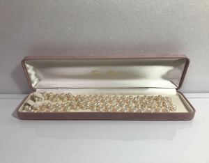 淡水パールネックレス 2連 WGK18 SILVER リボン金具 レディースアクセサリー おしゃれアイテム