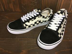 ★VANS バンズ 国内企画 OLD SKOOL オールドスクール 黒×白 チェッカー 25.5ｃm Used 検 SK8 スリッポン ベルクロ スタイル36