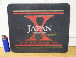 希少 ビンテージ XJAPAN RACING Team Le Mans ルマン レーシング YOSHIKI TOSHI HIDE PATA マウスパッド 旧車 レトロ 当時物