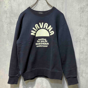 UNDERCOVER×NIRVANA プリントスウェットシャツ S ネイビー系 アンダーカバー ニルヴァーナ 店舗受取可