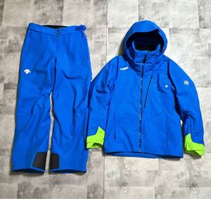 DESCENTE S.I.O JACKET スキーウェア　デサント　上下セット　 ジャケット　パンツ　 ブルー　中綿ふ