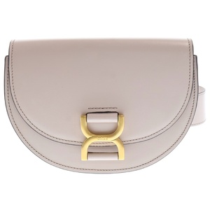 Chloe クロエ Marcie Mini マーシーミニ レザーフラップショルダーバッグ ポシェット グレー レディース