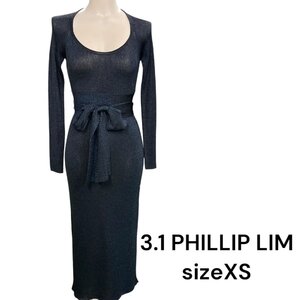 美品　3.1 PHILLIP LIM　フィリップリム　セクシーフィット　美系　タイトニット　ロング　ワンピース　XS　S5M029