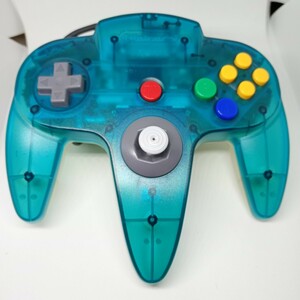 スティック良好 動作確認済み ニンテンドー64 コントローラ ブロス 任天堂 （ Nintendo 64 Controller N64 コントローラー クリア ブルー）