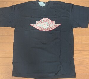 AIR JORDAN エア ジョーダン T シャツ XL ウィングロゴ shirt ビンテージ MICHAEL マイケル 新品 タグ付 1 ブラック