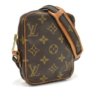 1円 ◆良品 LOUIS VUITTON ルイヴィトン ショルダーバッグ ミニダヌーブ M45268 モノグラム キャンバス ブラウン◆E.Csig.zE-28