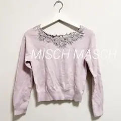 MISCH MASCH ミッシュマッシュ 配色 フラワー 刺繍 ニット