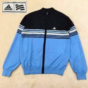 adidas GOLF アディダス ゴルフウェア トラックジャケット アクリルニット ウールブレンド 防寒着 パフォーマンスロゴ メンズ サイズM/M